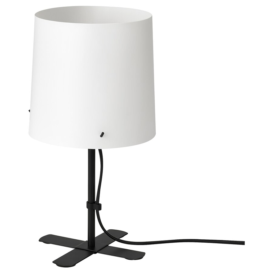 ĐÈN BÀN THỦY TINH BARLAST IKEA - ĐEN/TRẮNG 31 cm