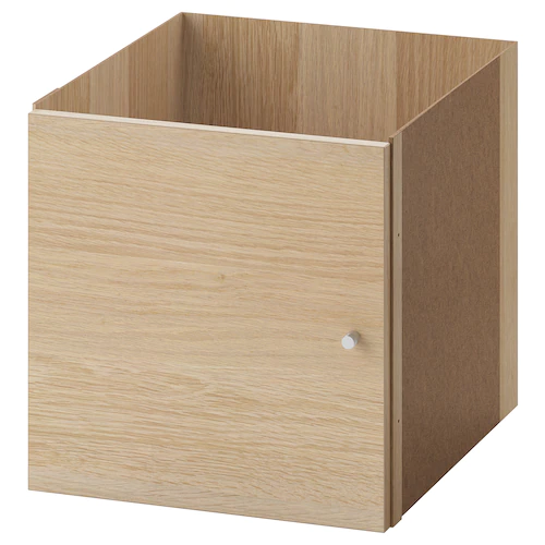 HỘP CHÈN CÓ CỬA KALLAX IKEA - SỒI TRẮNG 33x33 cm
