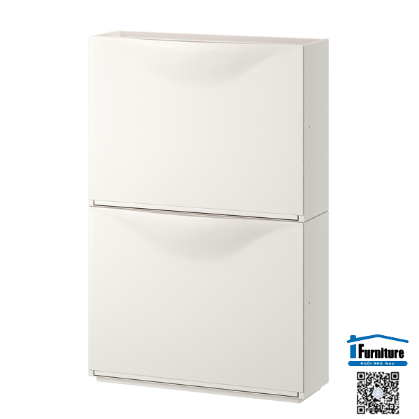 TỦ GIÀY NHỰA TRONES IKEA - TRẮNG 52x18x39 cm