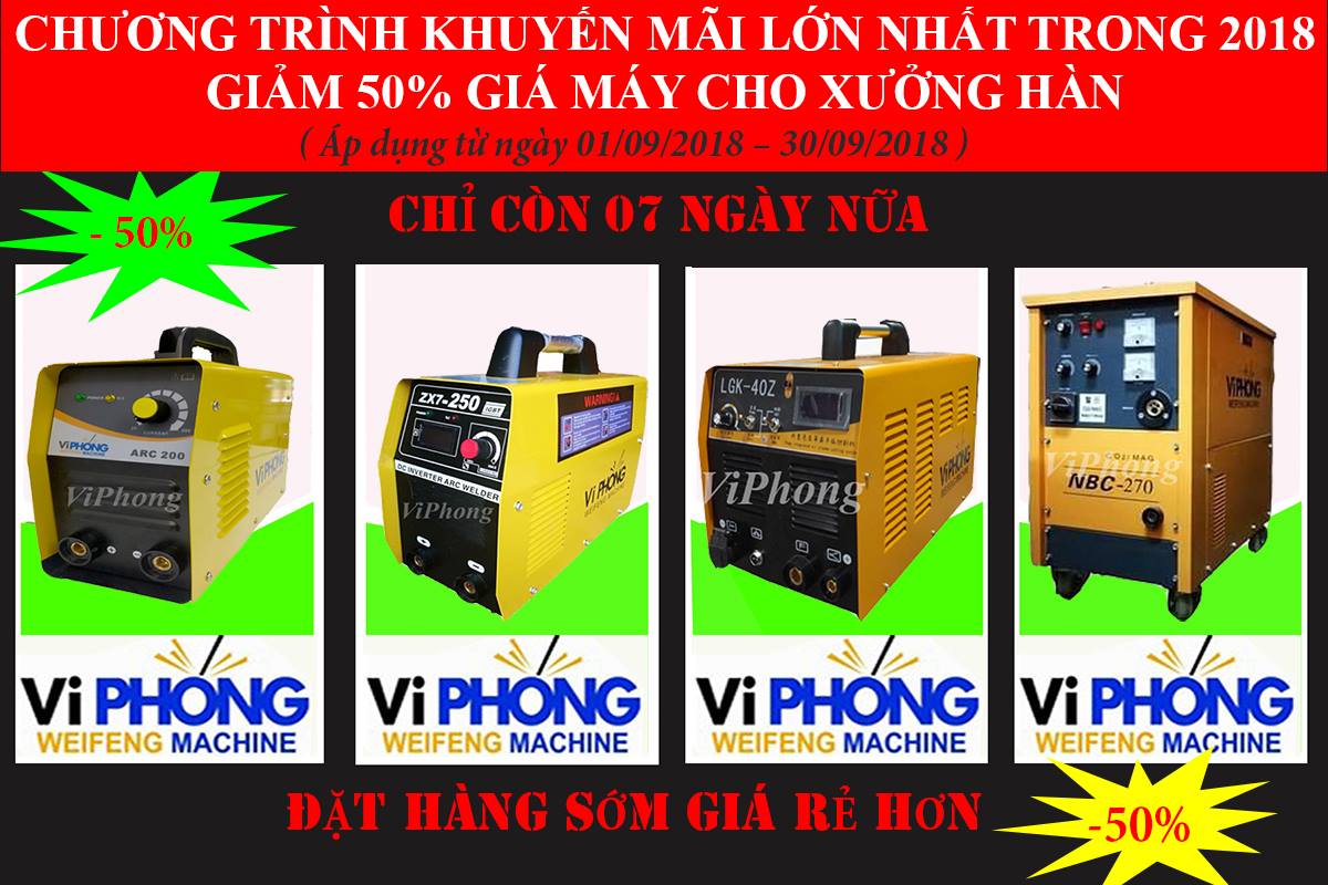 MÁY HÀN VĨ PHONG KHUYẾN MÃI THÁNG 9.
