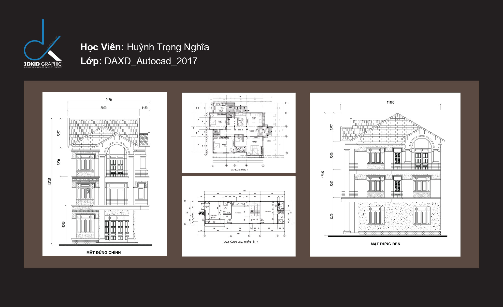 Đồ án thiết kế Nội thất - Huỳnh Trọng Nghĩa - Lớp DHXD_Autocad_2017