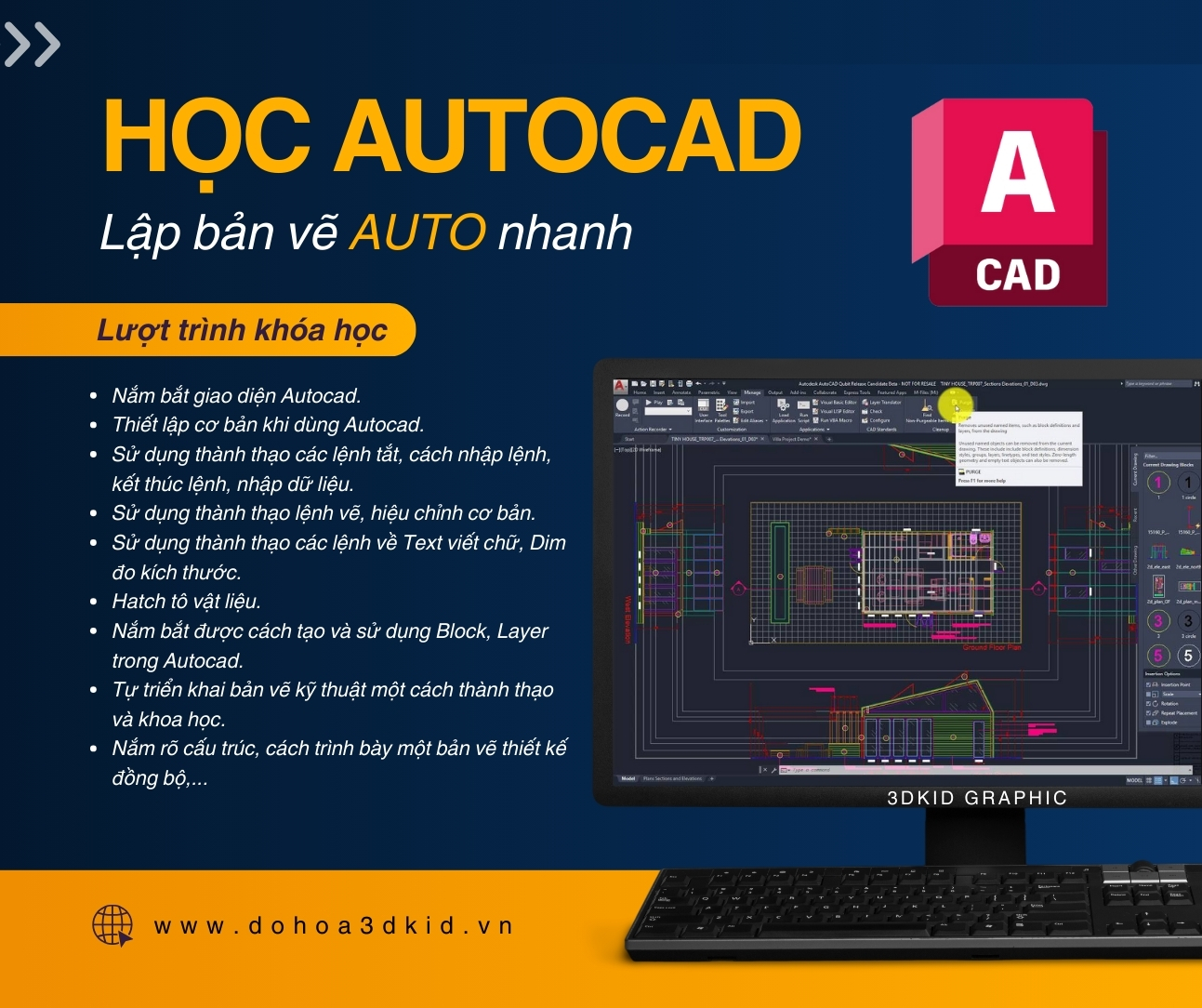 Khóa học Autocad tại Hóc Môn| Học từ Cơ Bản Đến Nâng Cao