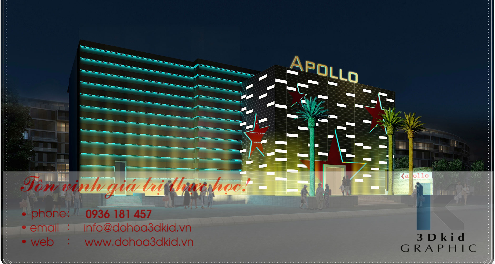 Phối cảnh BAR Q2: Bar APOLO