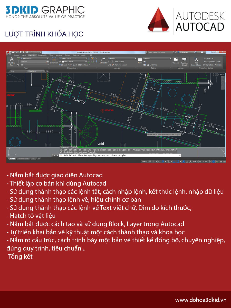 Lượt trình khóa học Autocad tphcm