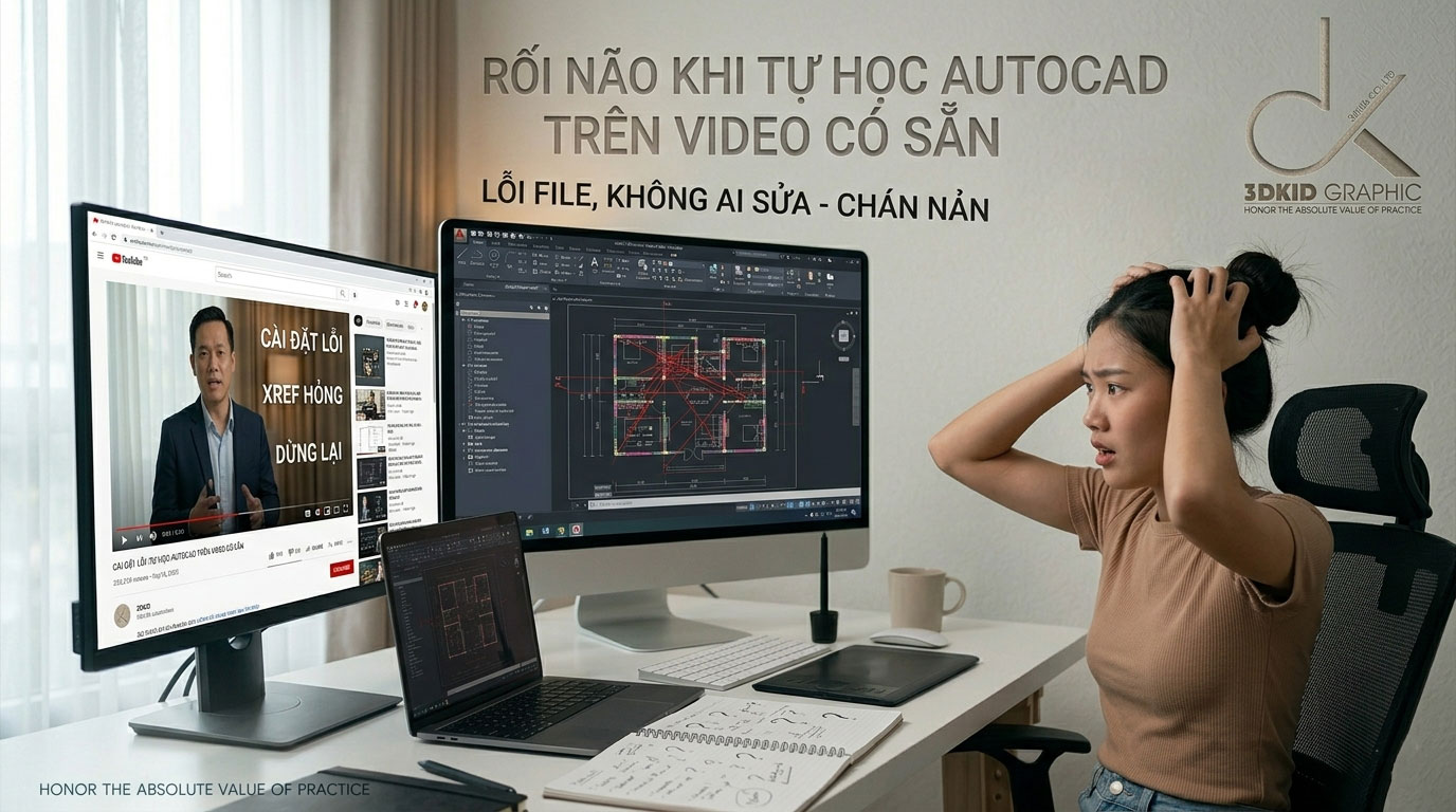 Lớp dạy kèm AutoCAD Online thực chiến 2026