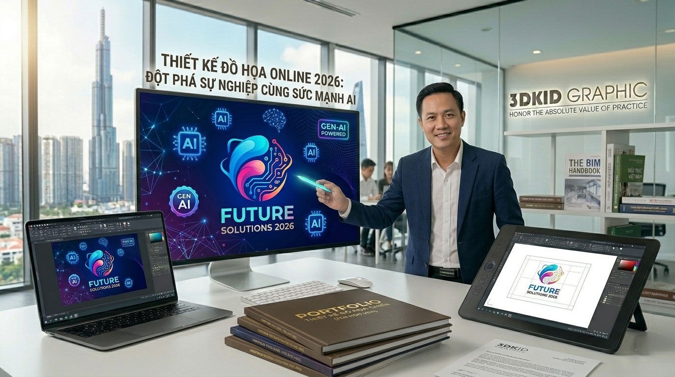 Thiết Kế Đồ Họa Online 2026: Đột phá sự nghiệp cùng sức mạnh AI