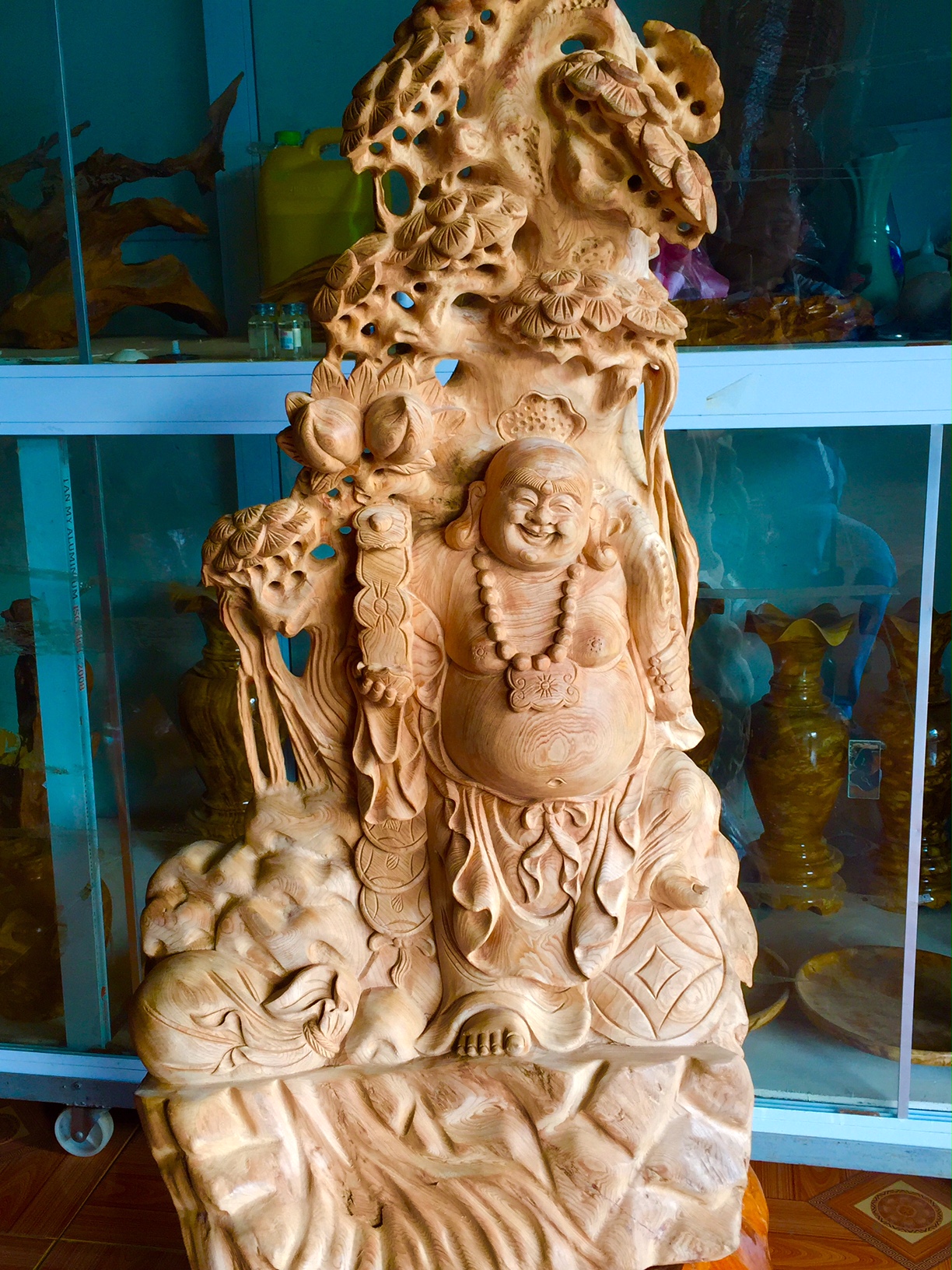 TƯỢNG DI LẶC VÁC CÀNH ĐÀO (M: DL62)-Đã bán