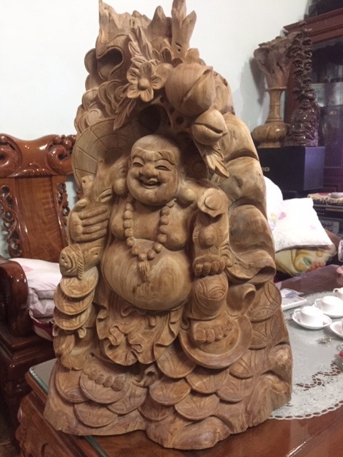 TƯỢNG DI LẶC VÁC CÀNH ĐÀO (M: DL85)