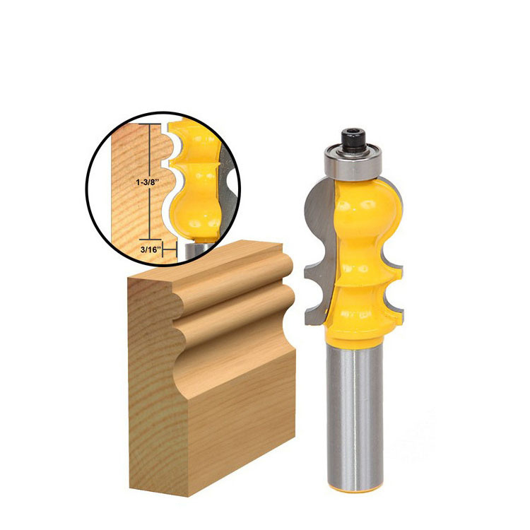 Mũi phay gỗ mũi soi phải chỉ nổi tỉa hoạt tiết làm tay vịn cầu thang