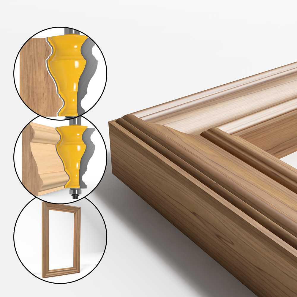 Mũi soi gỗ cắt cạnh tỉa họa tiết làm khung tranh