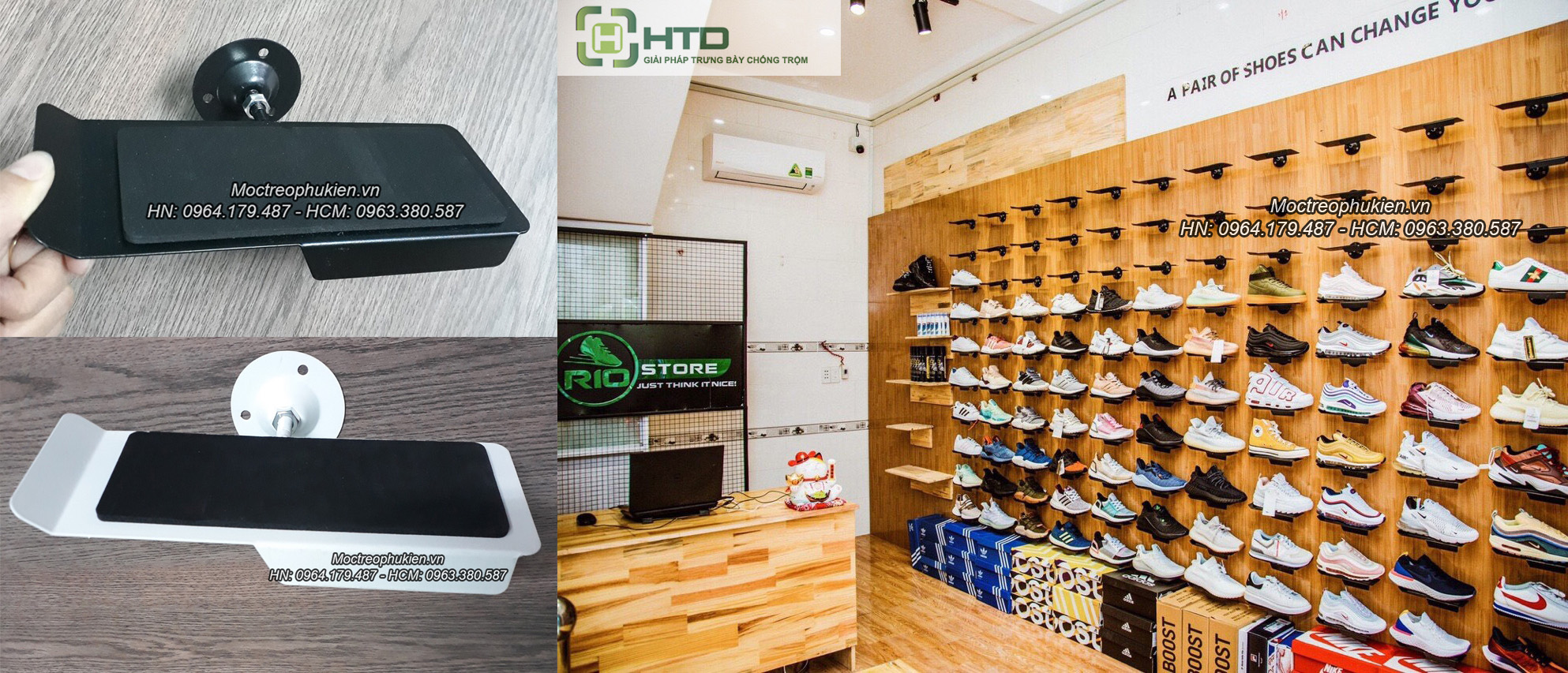 kệ trưng bày giày dép