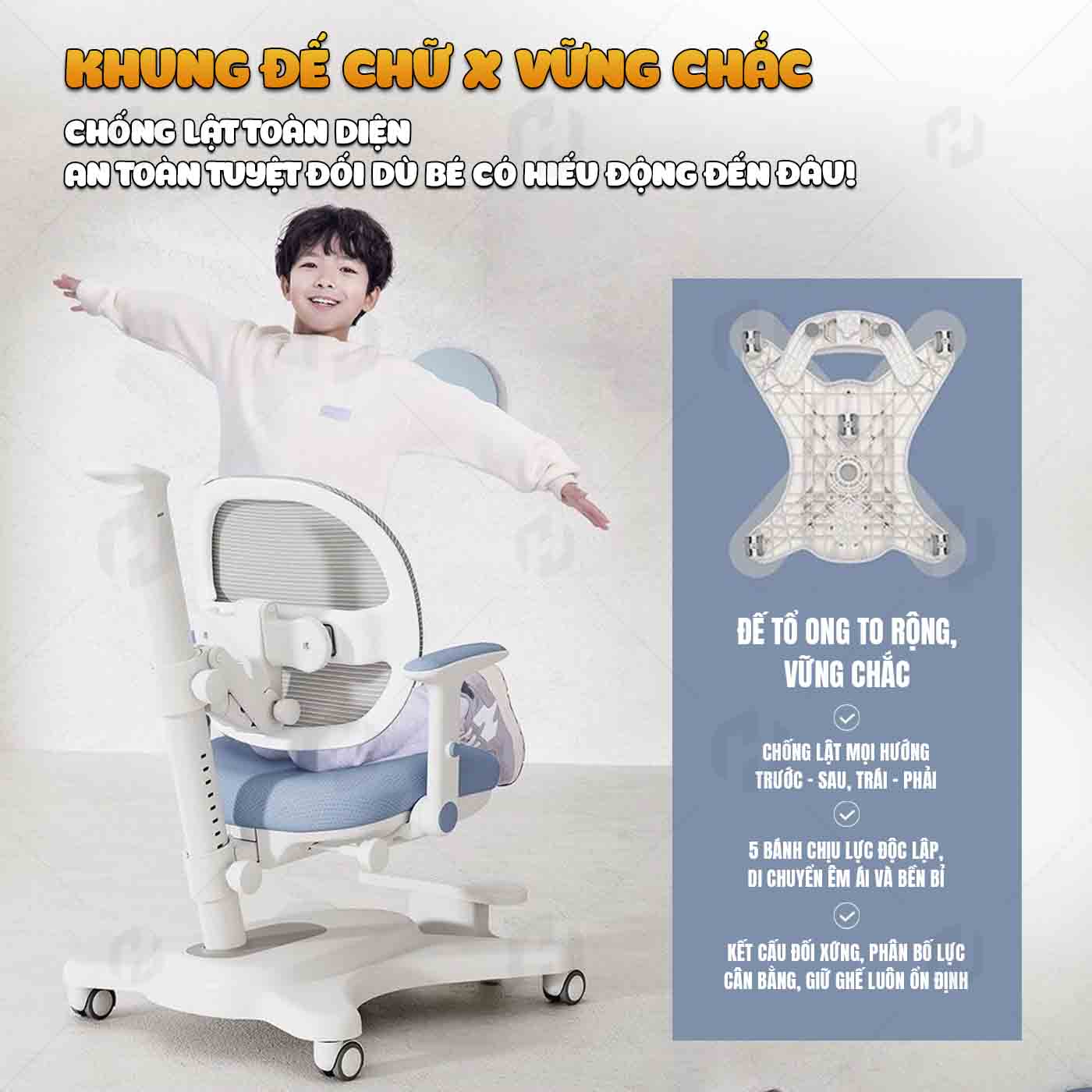 Ghế học sinh chống gù ZX04