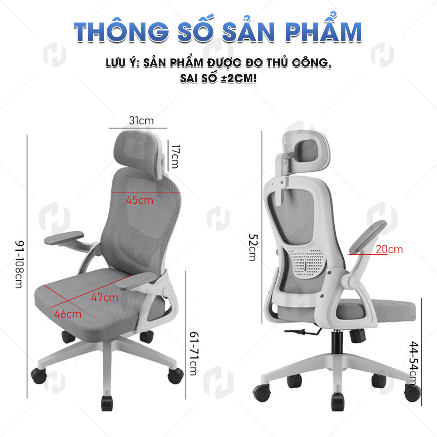 Ghế công thái học HTD-588