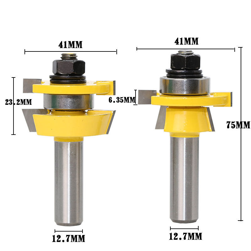 Bộ 2 mũi phay gỗ ghép góc | Mũi ghép mộng