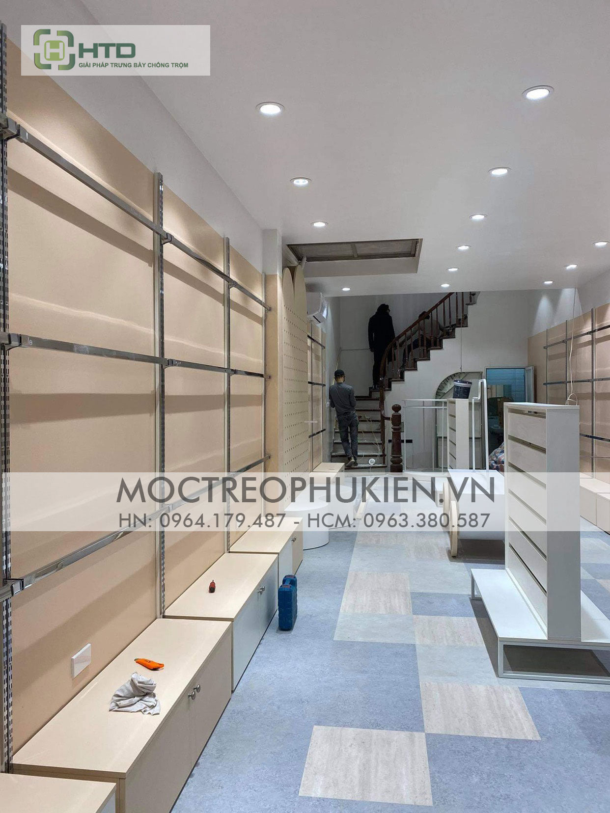 kệ thanh ray gắn tường