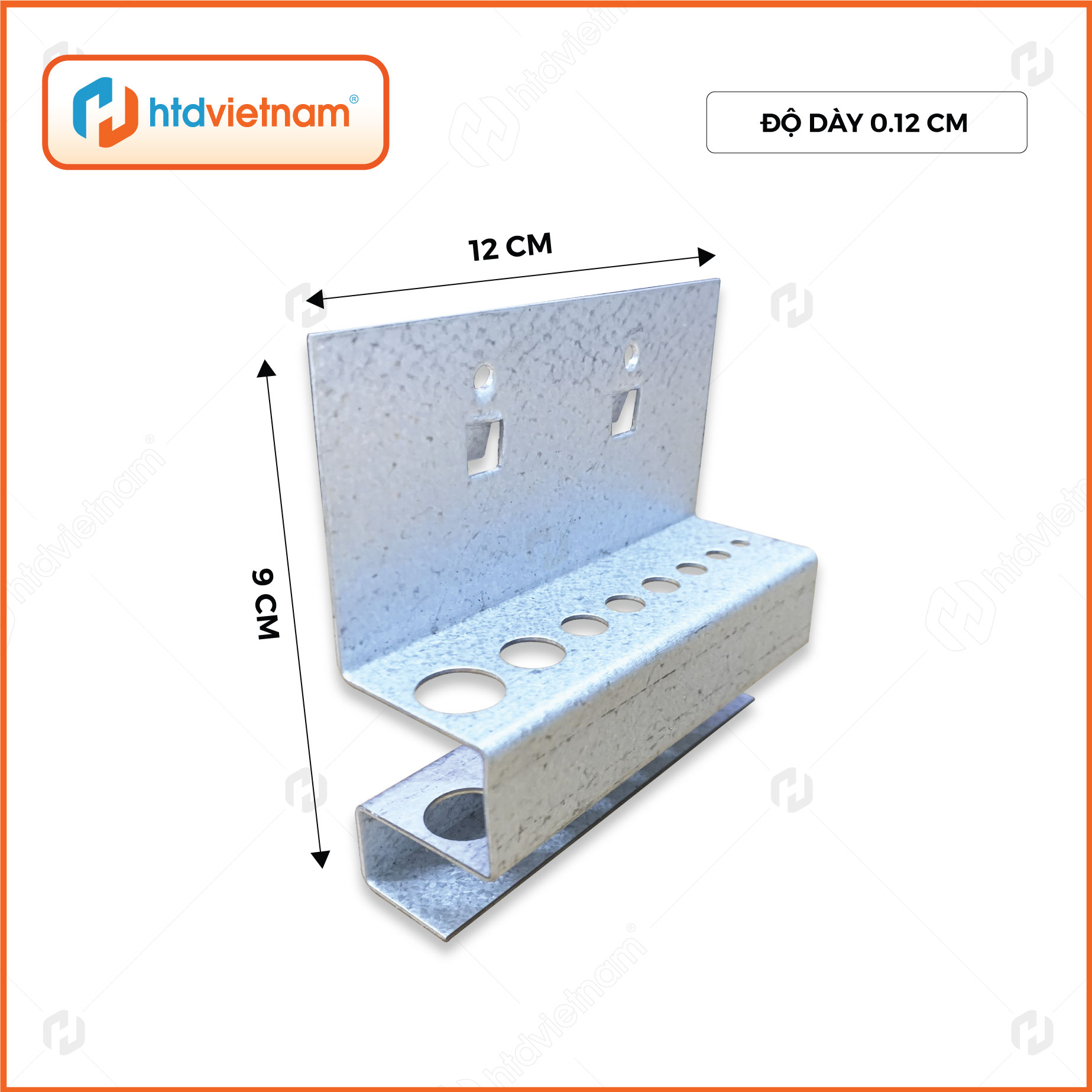 Kích thước chi tiết móc treo lục lăng H7