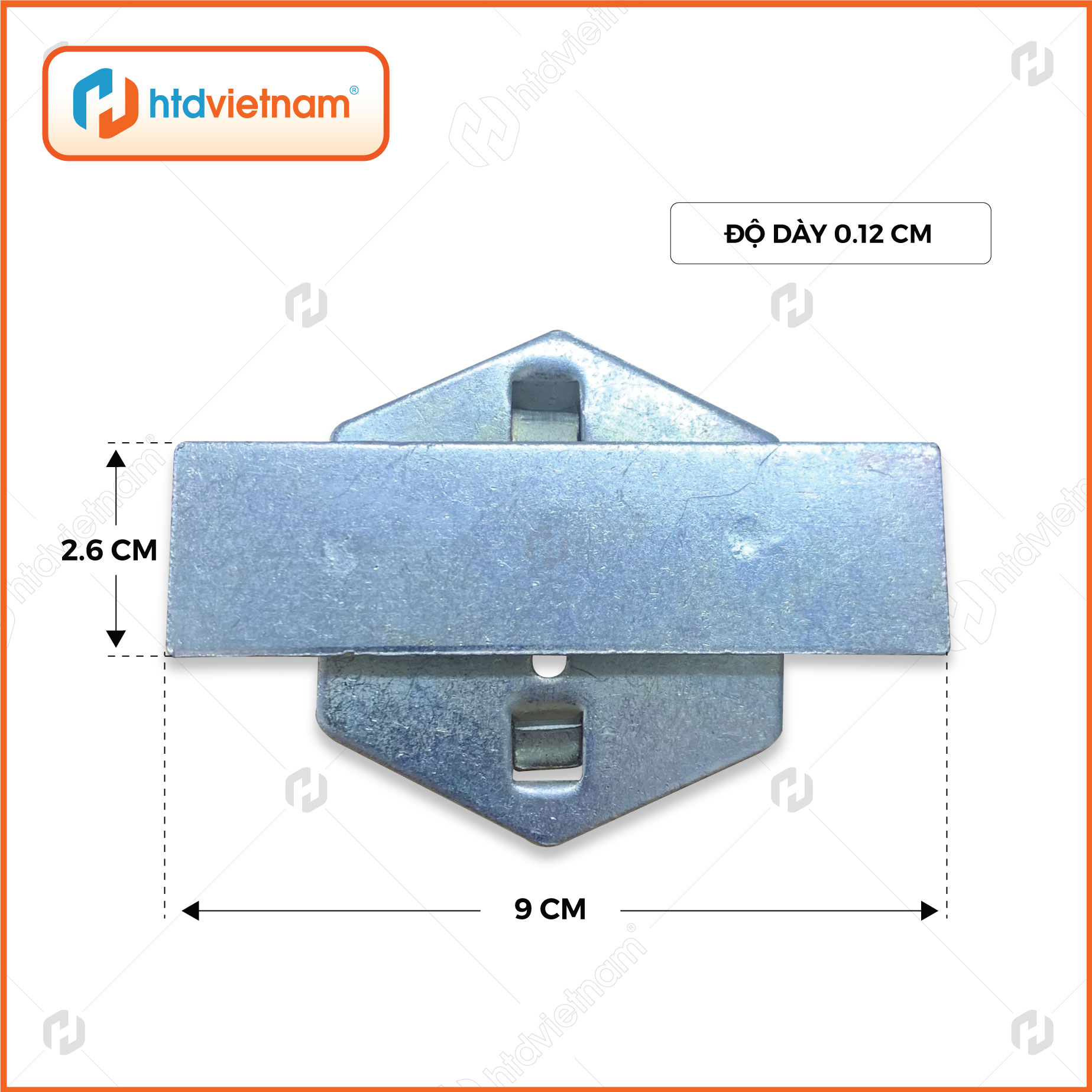 Kích thước chi tiết móc treo cài khay nhựa H14.