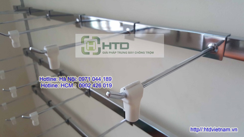thanh cài móc treo đơn thanh hộp inox
