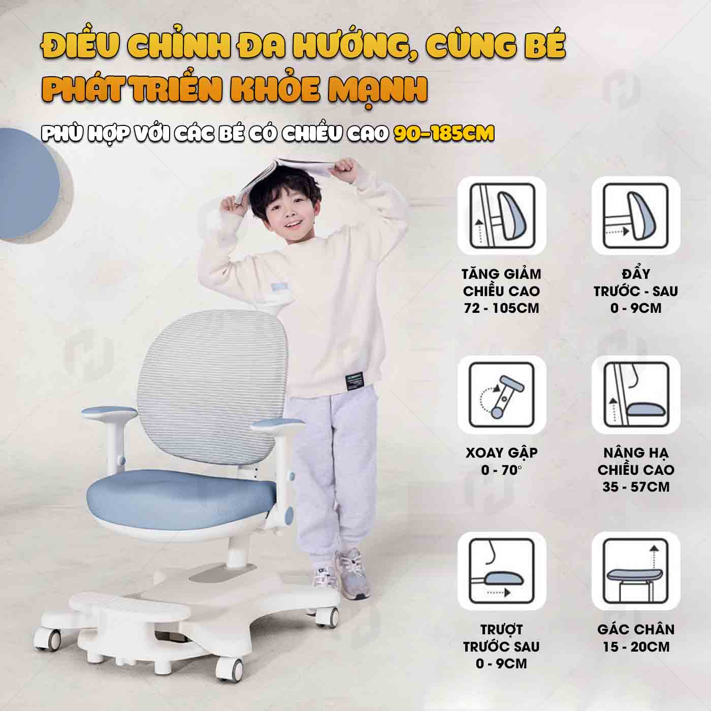 Ghế học sinh chống gù ZX04