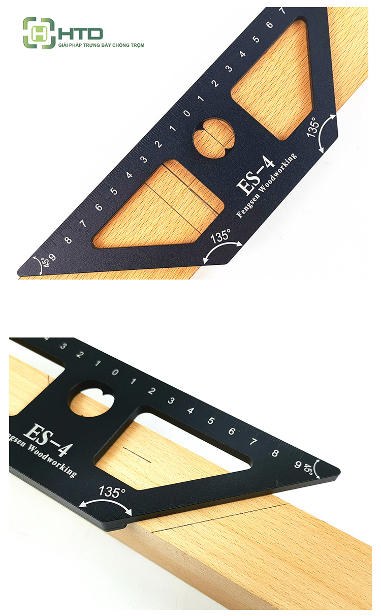 Thước tam giác dùng làm mộc