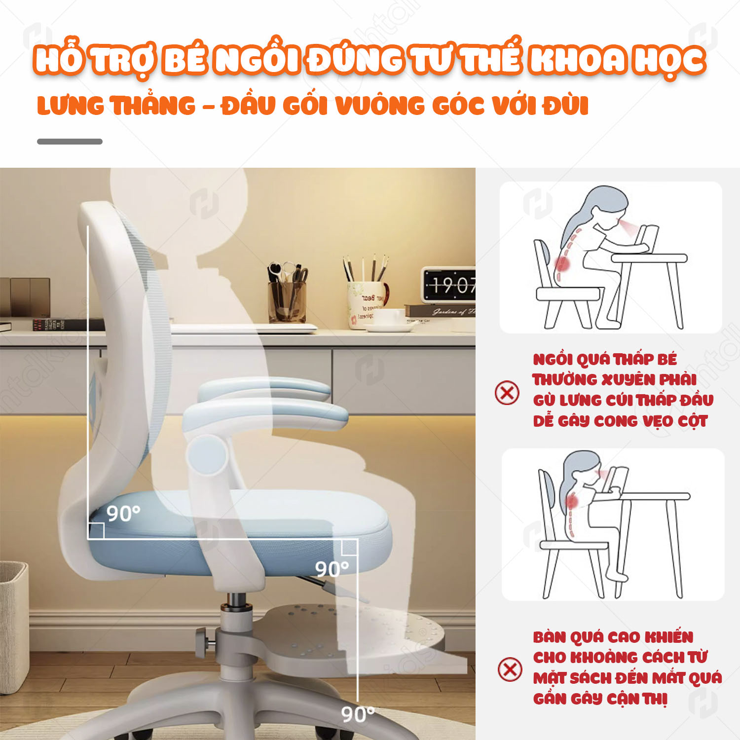 ghế học sinh tăng giảm chiều cao NTL10