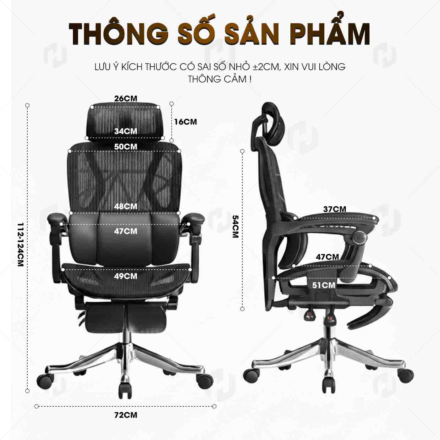 Ghế Công Thái Học HTD-W892