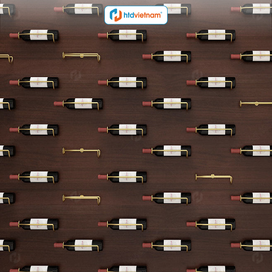 Giá treo chai rượu vang trưng bày | Kệ rượu treo tường