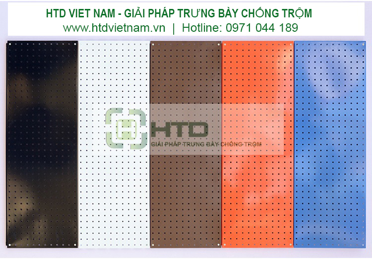 tấm tôn đột lỗ cài móc treo