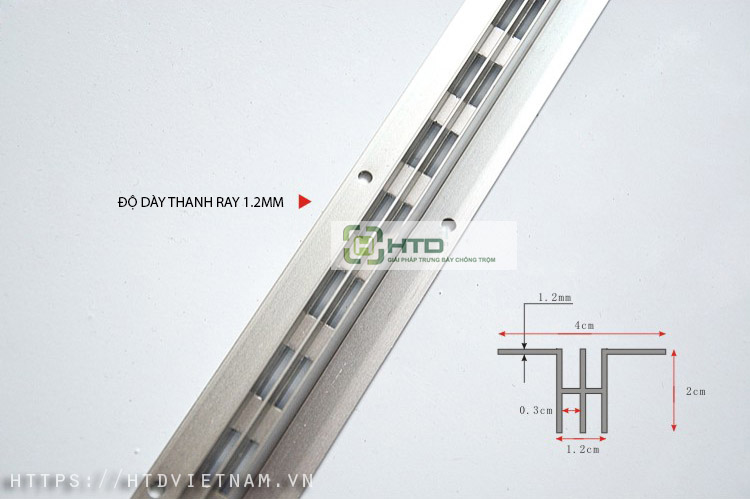 thanh ray nhom doi gan tuong