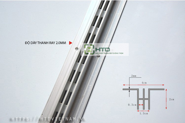 thanh ray nhom doi gan tuong