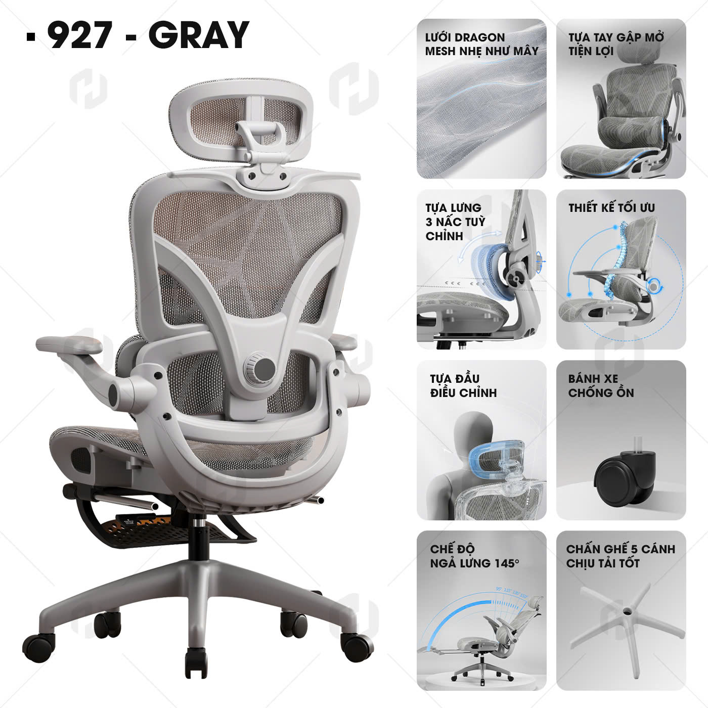 Ghế công thái học HTD-927