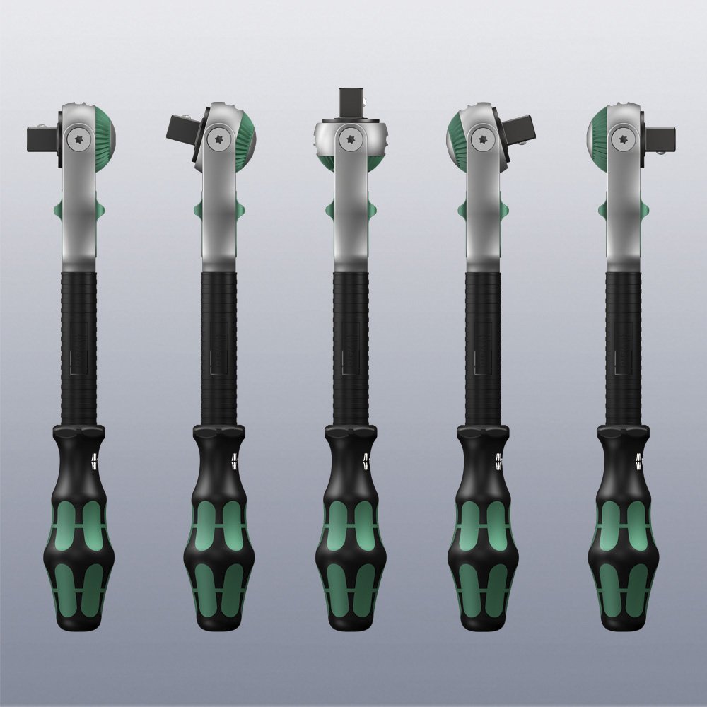 Đầu tuýp xoay 5 kiểu khác nhau, đầu quay tự động, tay vặn Wera