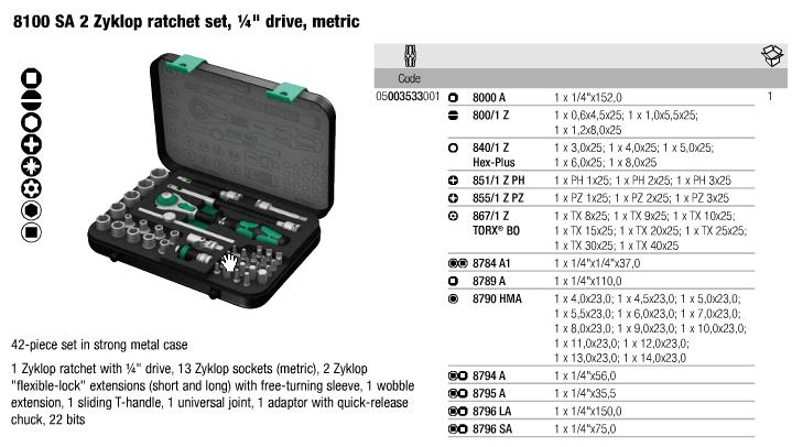 Bộ đầu khẩu Wera, bộ dụng cụ Wera, dụng cụ Wera Germany, Wera 05003533001,