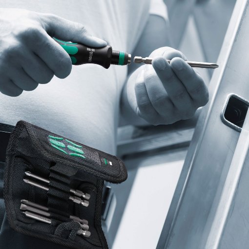 Bộ tô vít nhiều đầu Wera, Wera Kraftform Kompakt 41, Wera 05059299001, bộ mũi tô vít với cán vặn đa năng,