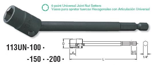 Mũi vặn ốc lắc léo, đầu bit Koken, Koken 113UN