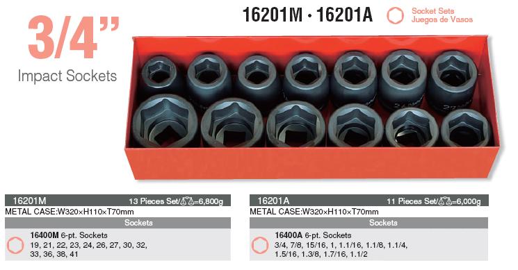 Bộ đầu khẩu, Koken 16201M cỡ 3/4 inch, bộ khẩu 3/4, dùng cho súng, Koken 16201M