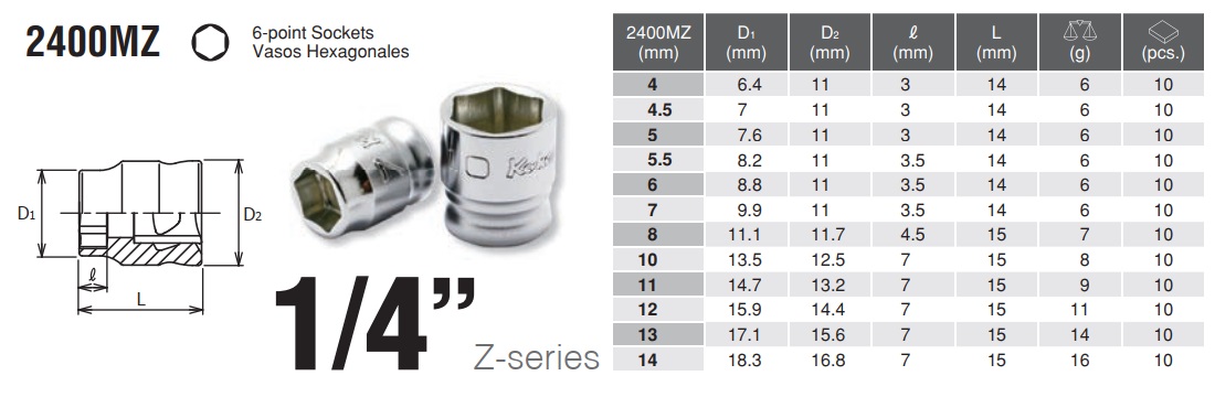 Đầu khẩu Koken 2400MZ, Koken dòng Z-series, Koken Z-EAL 2400MZ