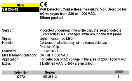 Bút phát hiện nguồn điện, bút phát hiện điện áp, Volt Detector, Wiha 37872, 