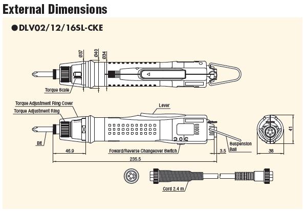 Kích thước tô vít lực Delvo, tô vít điện Delvo DLV12SL-CKE