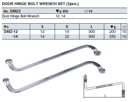 Bộ cờ lê chữ Z, bộ cờ lê bản lề cửa, DMZ2, KTC DMZ2