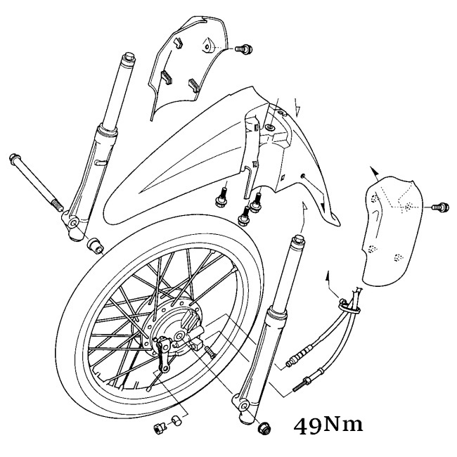 Hệ thống giảm xóc trước, giảm xóc trước, xe máy Honda