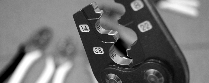 Kìm bấm cos tròn, tiêu chuẩn JIS, tiêu chuẩn DIN, bấm cos trần