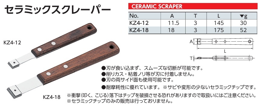 Dạo cạo gioăng KCT Nhật, vật liệu Ceranic, cán gỗ, độ bền cao