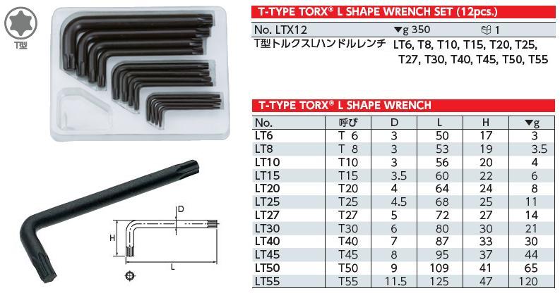 Bộ lục giác sao chữ L, bộ hoa thị chữ L, KTC LTX12, chữ L đầu sao, bộ lục giác bông