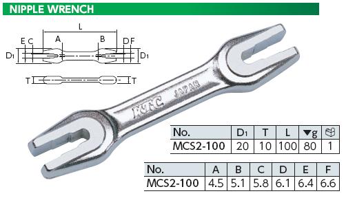 Cờ lê vặn nan hoa, MCS2-100 KTC, cờ lê vặn nan hoa xe máy, chìa văn nan hoa