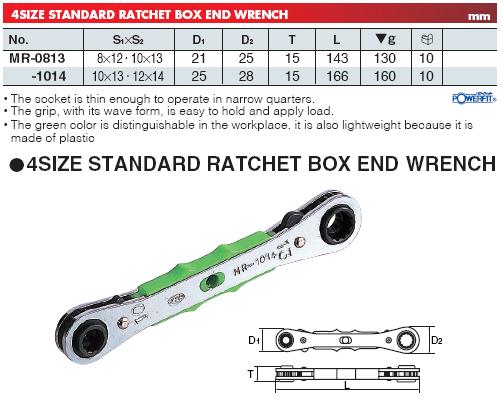 Tay lắc vặn MR-0813, KTC MR-0813, tay lắc vặn với 4 cỡ đầu khẩu