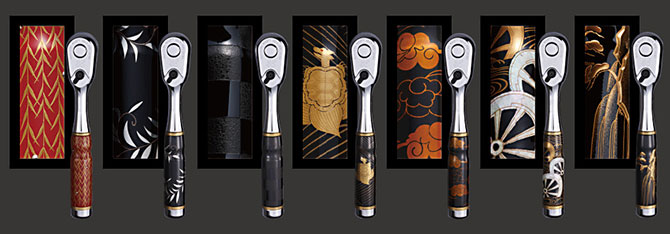 Tay vặn ốc KTC, KTC NBR390, đầu nối 3/8, tay khảm đặc biệt,