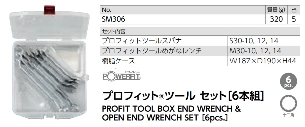 Bộ cờ lê mỏng, bộ cờ lê nhập từ Nhật, KTC SM306