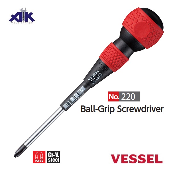 Tô vít Vessel, Vessel No.220 2x100, tô vít núm tròn