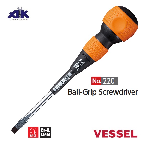 Tô vít 2 cạnh Vessel, Vessel No.220, tô vít núm tròn
